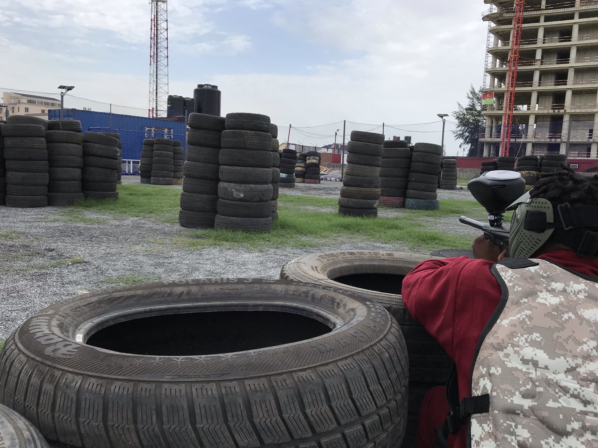 playing paintball in lagos